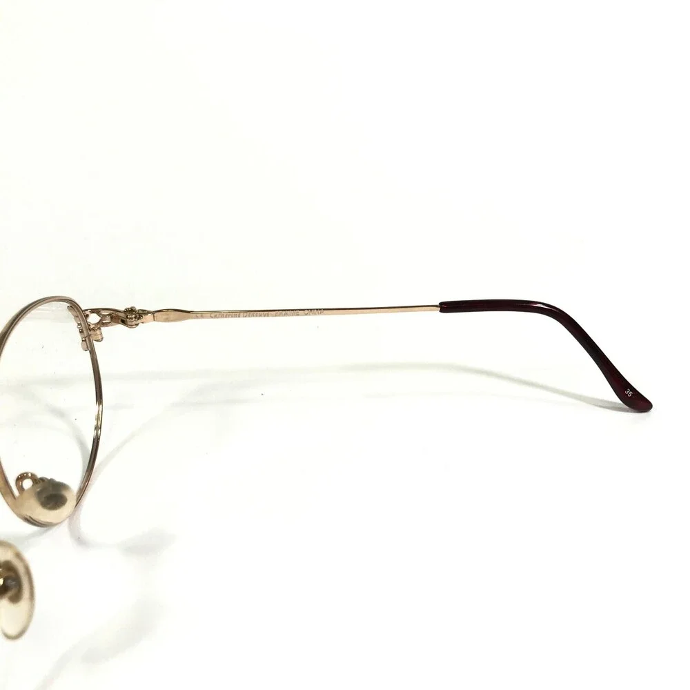 Catherine Deneuve CD-099 DA/YG Eyeglasses Frames Gold Round Wire Rim 52-18-138